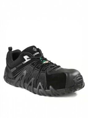 Terra Men's Safety Shoes Spider X Low Cut Athletic Work Black/Silver Size 9.5
